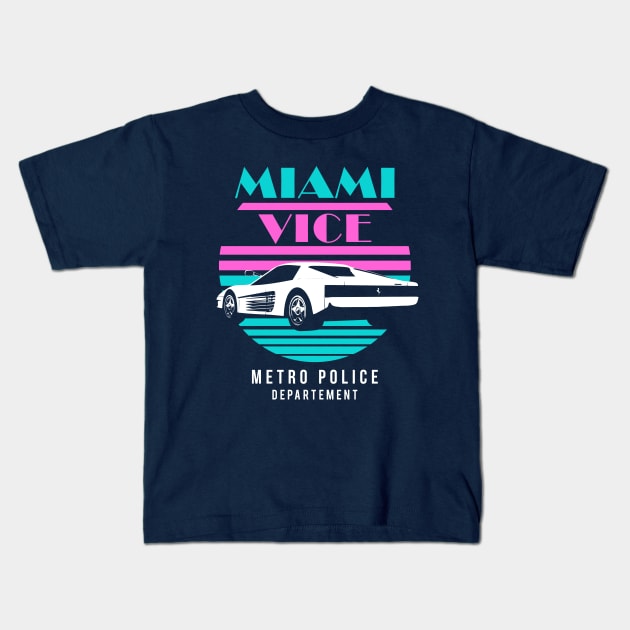 Miami Vice - Police Department Kids T-Shirt by NorthWestDesigns